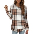 thumbnail image 1 of Qaspx Long Sleeve Shirts for Women Crewneck Lightweight Sweatshirts Fall Casual Tunic Tops, 1 of 6