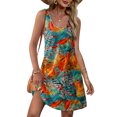 thumbnail image 1 of Qaspx Summer Dresses for Women Beach Sundresses Sleeveless Swimsuit Coverup Dress with Pockets, 1 of 5