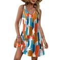 thumbnail image 1 of Qaspx Summer Dresses for Women Beach Sundresses Sleeveless Swimsuit Coverup Dress with Pockets, 1 of 3
