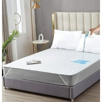 Qatan Twin Mattress Protector – 100% Waterproof – Long Straps fit Deep Mattresses – Soft and Noiseless Mattress Cover – No Slip – Strong Elastic for Secure Fit – Easy to Clean