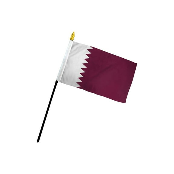 Qatar 4x6in Stick Flag