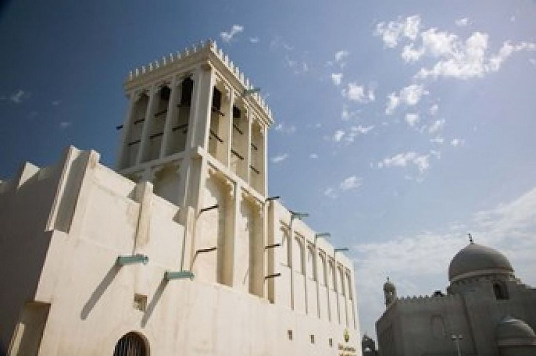 Qatar Ad Dawhah Doha Heritage House Museum- Traditional Badgir (Wind Tower) built in 1935 Canvas Art - Walter Bibikow DanitaDelimont (22 x 15)