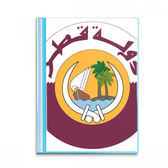 Qatar Asia National Emblem Book Sheet Protectors Portfolio Binder Folder