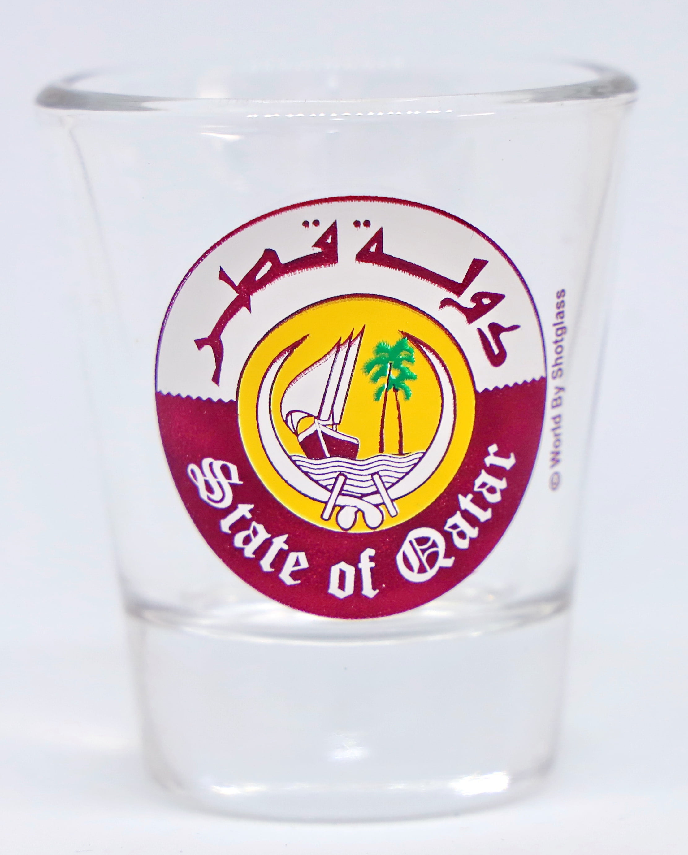 Maldives Coat Of Arms Souvenir Shot Glass - 2.25" Tall, 1.8" Diameter, Rare Collectible