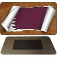 thumbnail image 1 of Qatar Flag Scroll Novelty Metal Magnet M-9268 3.5" x 2" Magnet (M), 1 of 1