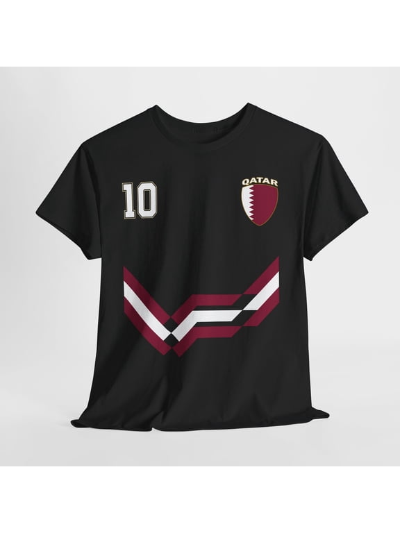 Qatar Number 10 Soccer Jersey Style T-Shirt