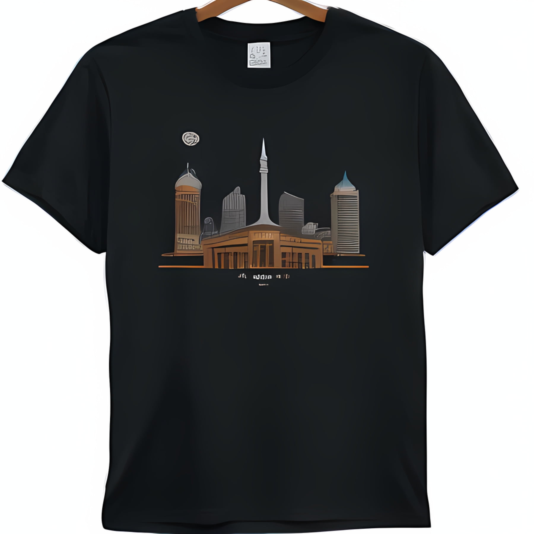 Qatar Skyline Minimalist T-Shirt: Doha WinTeer Skyscrapers Al Rayyan ...