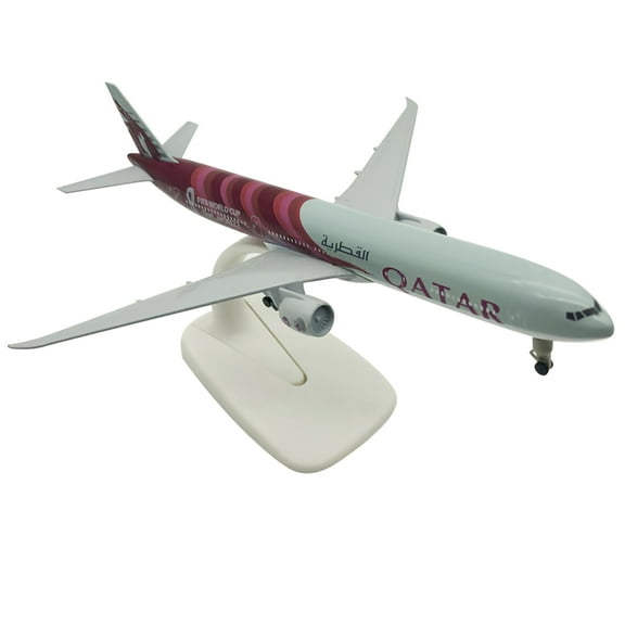 Qatar World Cup B777 Airplane Model 1:400 Scale, Alloy + ABS Material for Aviation Collectors and Decoration