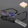 thumbnail image 1 of Qateey Frameless Reading Glasses, Gatteeey Intelligent Zoom Glasses, Qateey Color-Changing Anti-Blue Light Presbyopia Glasses, 1 of 6