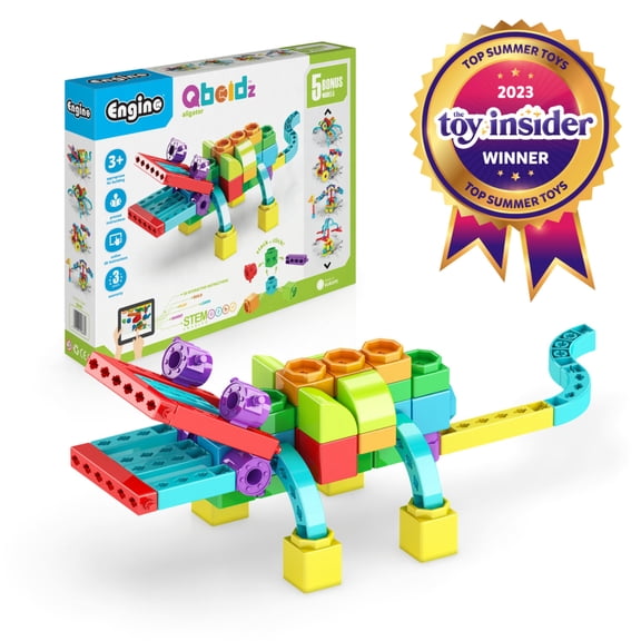 Engino QBOIDZ- Alligator STEM Building Toys for Kids Ages 3+ (5 Models to Build)