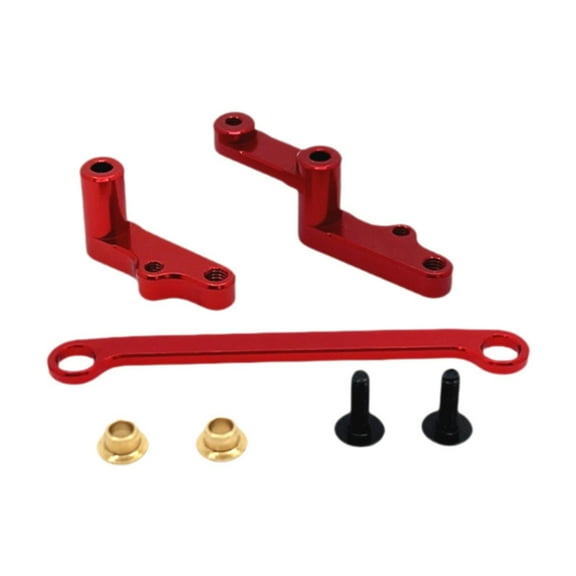 QccHieUs 1/12 RC Car Steering Components Remote Control Car Accessories Steering Assembly red