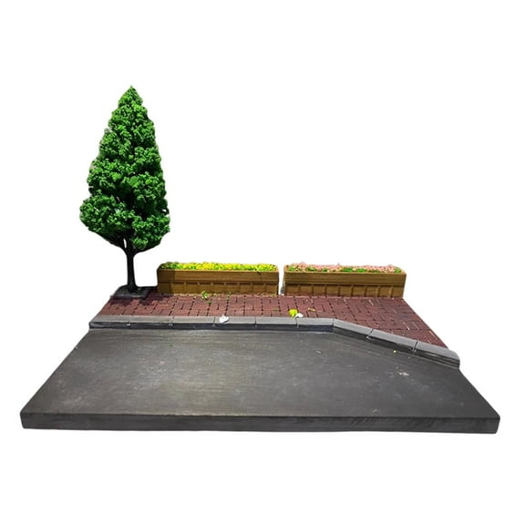 QccHieUs 1/64 Scale Miniature Scene Model Mini Architectural Model Simulation Park Street