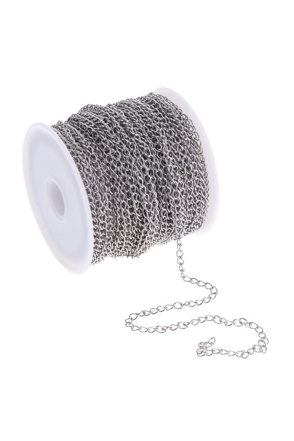 1 Roll Stainless Steel Cable Chain Link Jewelry Making Chians Bulk for Necklace
