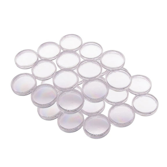 QccHieUs 100 Pieces Coin Holders 20 mm Sturdy Transparent Organizer Protection Clear Coin