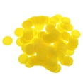 thumbnail image 1 of QccHieUs 100Pcs 18mm New Plastic Counters Poker Chips Yellow for Casino Club Gambling, 1 of 9