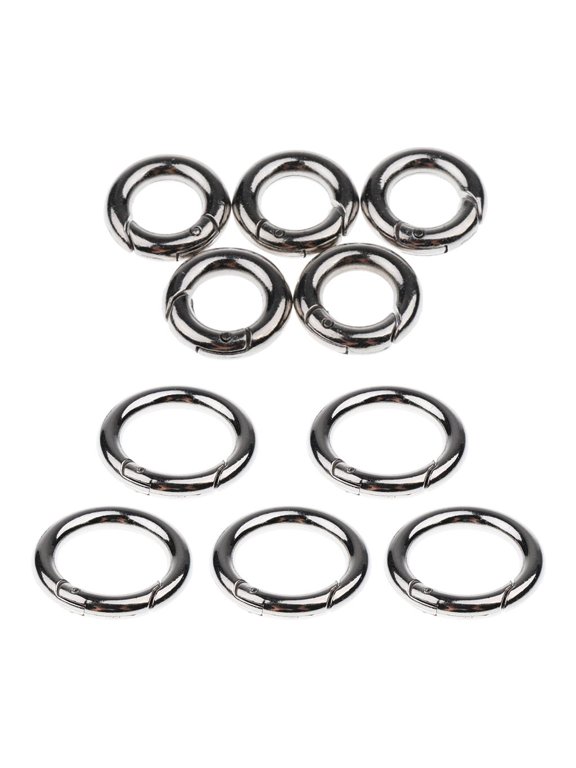 10pcs Heavy Duty Key Rings Split Ring Open Hook Spring Ring Key Chain 20mm