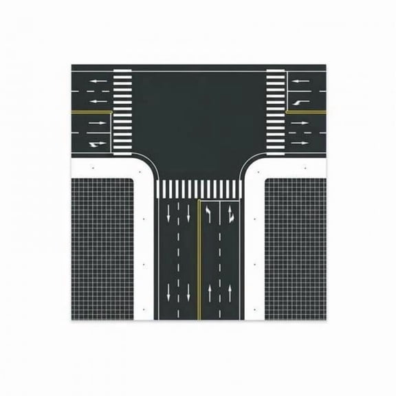 QccHieUs 2-3pack Model town Road Plate Easy to Use Sand Table Road Mat Modular Design 2 Pcs