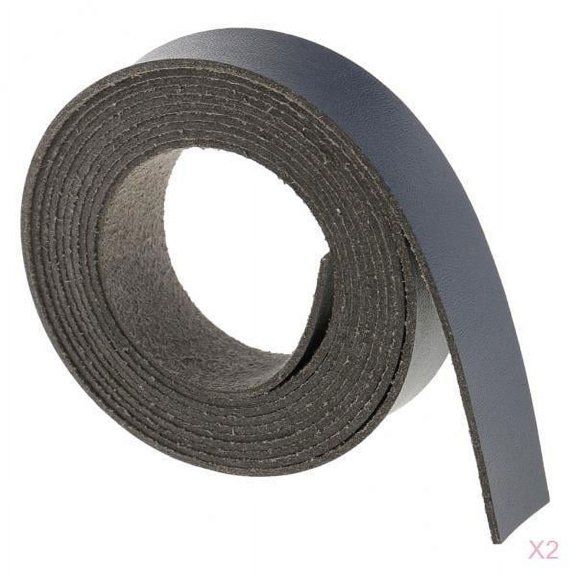 QccHieUs 2 Pcs DIY Faux Pu Leather Tape Strap Ribbon Roll Embellishments 2cm in Width
