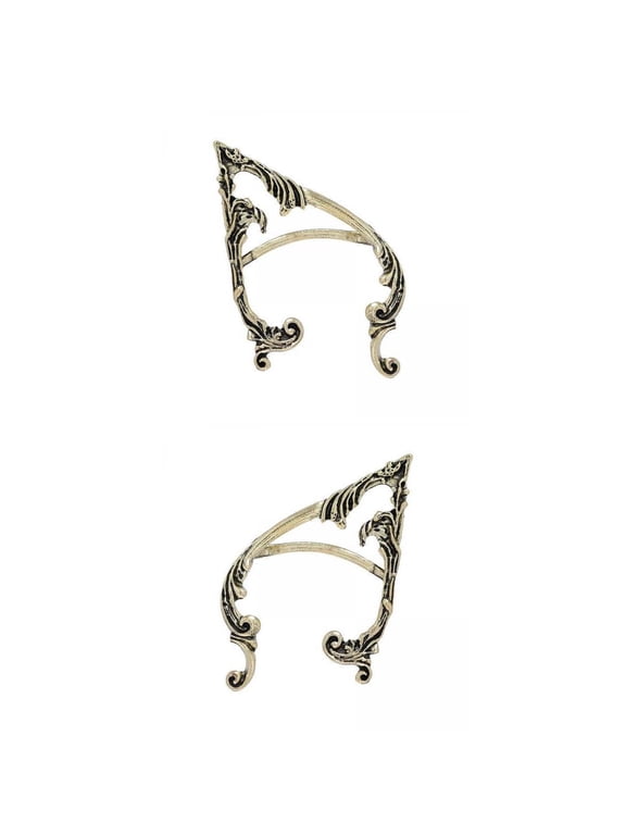 2 Pieces Ear Cuff Ear Clip Ear Wrap Fairy Elf Jewelry Vintage Hollow Cosplay