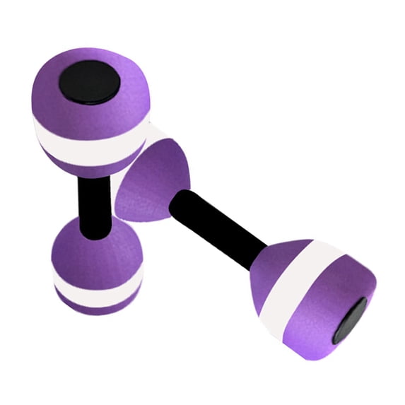 QccHieUs 2 Pieces Water Dumbbells for Pool Exercise EVA Sports Aquatic Exercise Dumbbells Purple