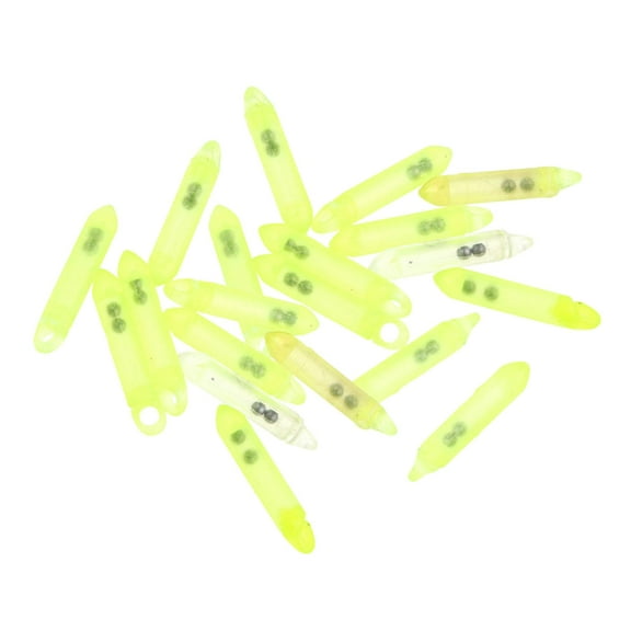 QccHieUs 20 Pieces Fishing Tackle Rattles 3mmx16mm Easy Installation Fishing Rattle Bells Yellow Green