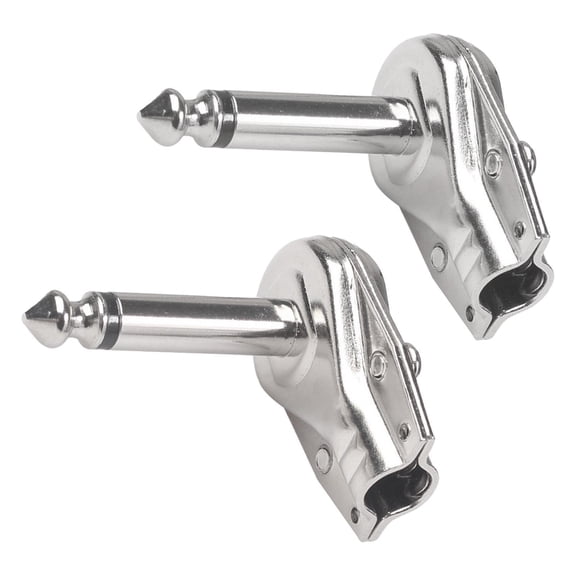 QccHieUs 2pcs Jack Plug Connector Pedal Board Connector Pancake Style Patch Cable Premium