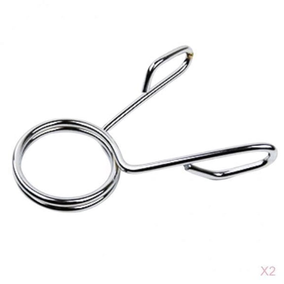 QccHieUs 2x 50mm Barbell Spring Clip Dumbbell Bar Collar 2'' Gym Weight Bars Locks Clamp