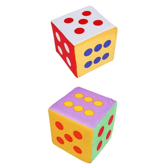 QccHieUs 2x Jumbo Foam Playing Dice Game Carnival Supplies 6 Inches