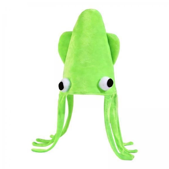 QccHieUs 2xCostume Cosplay Accessory Octopus Party Cap Dress up Prop Birthday Squid Hat Green 2 Pcs