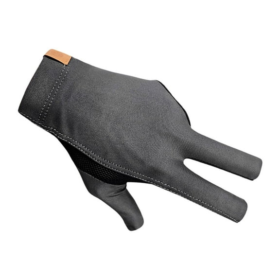 QccHieUs 3 Fingers Glove Pool Glove Snooker Accessory Fast Anti Skid Professional Batting Gray
