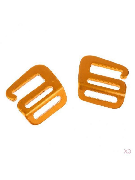 3 Pairs 1''/25mm Webbing Belt Buckle G Hook Slider for Backpack Bag Straps Gold
