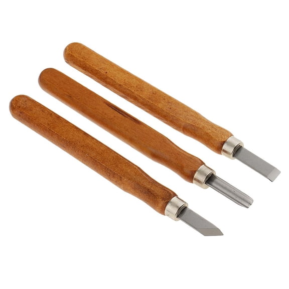 QccHieUs 3 Pieces DIY Engraving Tools Hand Wood Woodcut Craft Cutter Chisels Set for Sculpture 3pcs