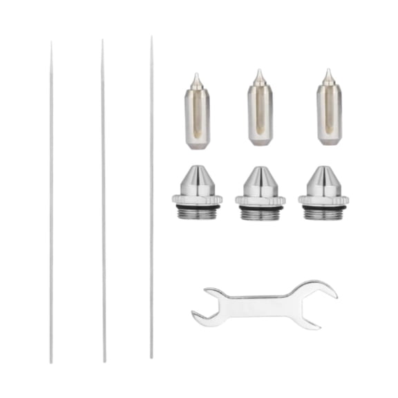 QccHieUs 3Pcs Airbrush Nozzle Kit Airbrush Tip Upgrade Repairment Stable Art Craft Spray