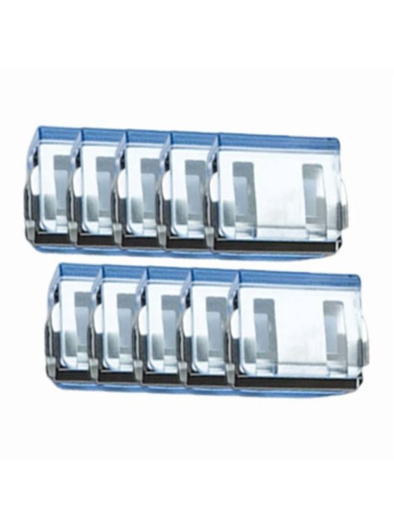 3x10x Trouser Leg Fixing Clips Premium Multipurpose Practical Pants Hems Clips Blue Transparent