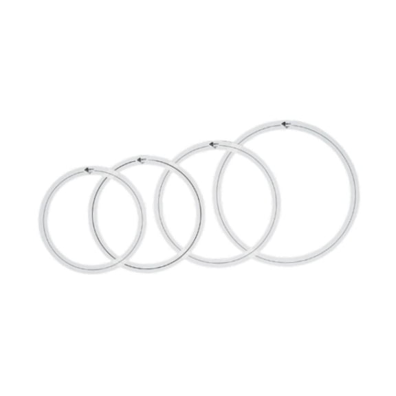 QccHieUs 4 Pieces Dampening Drum Mute Rings Drum Parts Accessories Sturdy Practical Snare 16in 14in 12in 10in