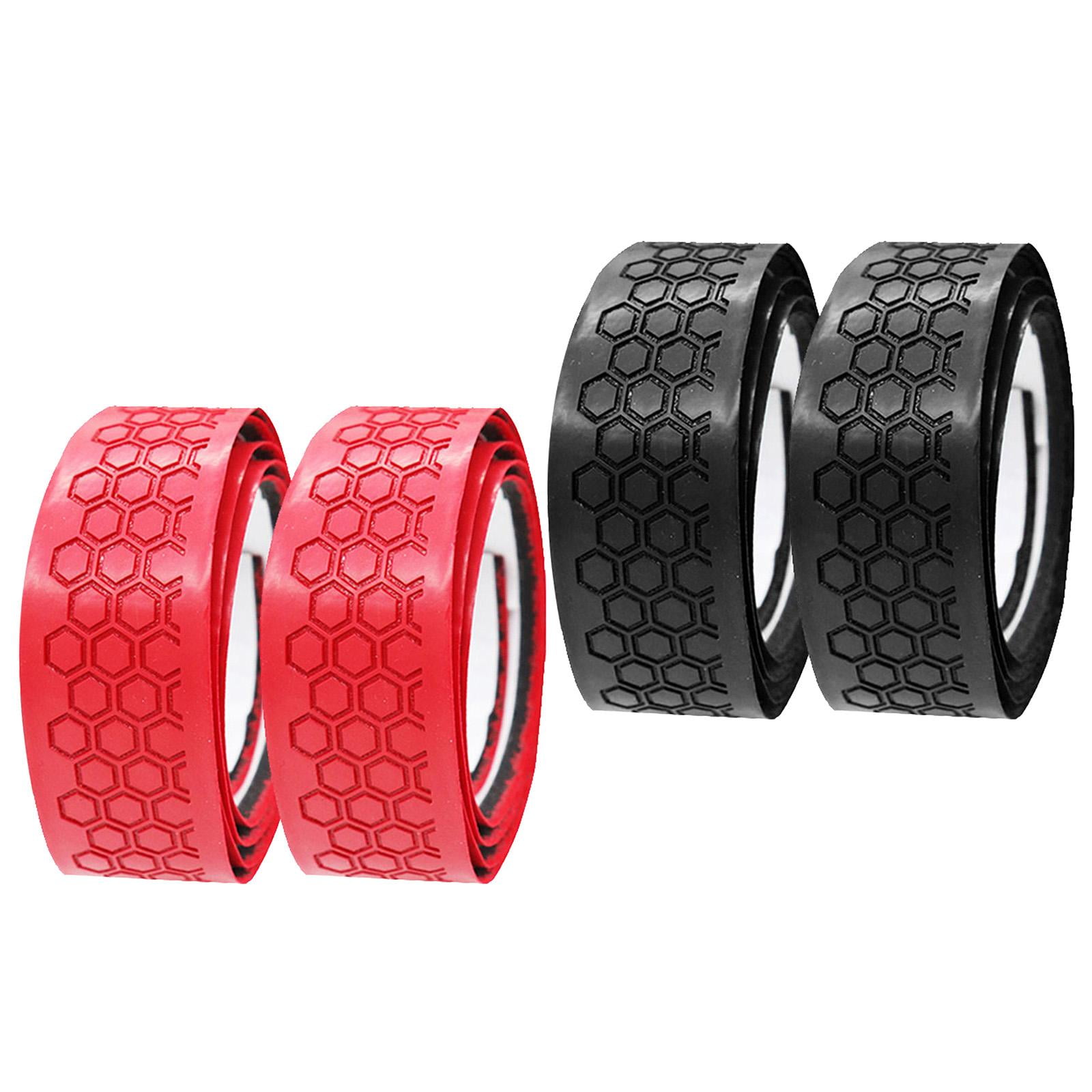 QccHieUs 4 Pieces Golf Club Grip Wrapping Tapes PU Leather Regripping Solution Golf Club Red and Black