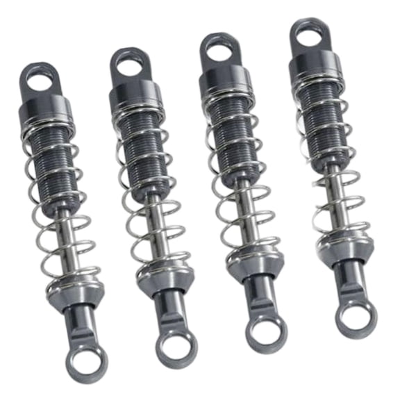 QccHieUs 4 Pieces Metal RC Car Shock Absorbers Spare Parts Assembled Replace Metal Spring black