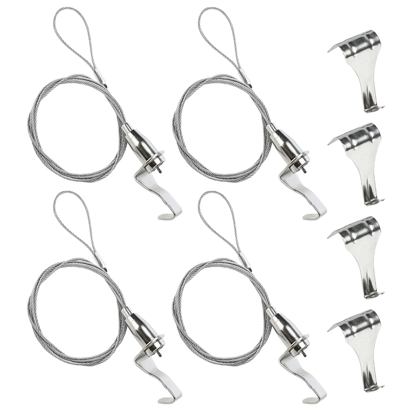 QccHieUs 4 Pieces Picture Rail Hanging System DIY Handcraft Adjustable ...