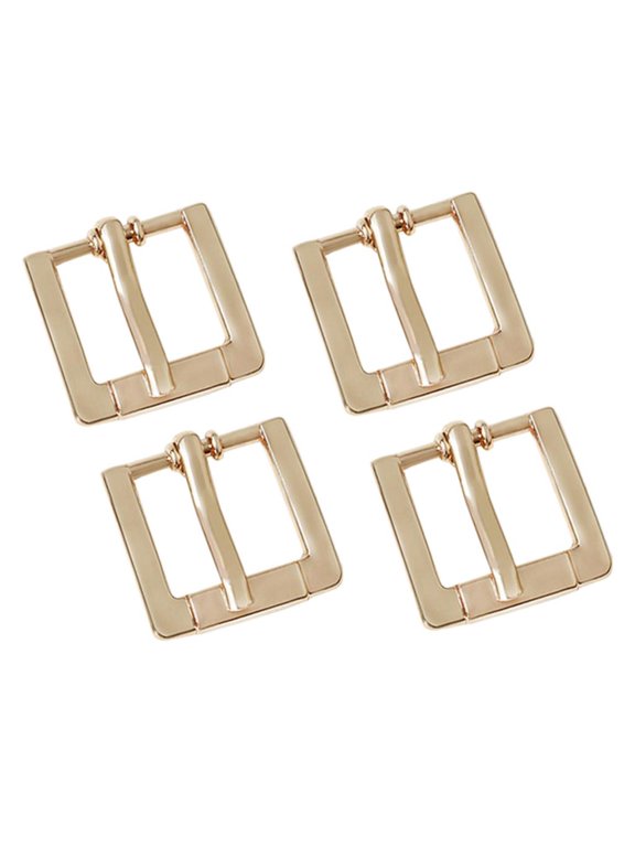 4 Pieces Small Roller Buckle Belt Buckles Fastening Buckles 15mm Stainless Steel Golden