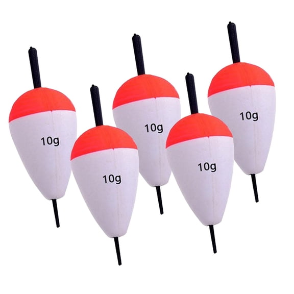 QccHieUs 5 Pieces Fishing Floats Buoys EVA Foam Floats for Pompano Perch Rock Fishing 10g