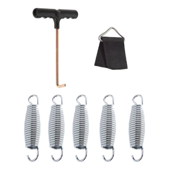 QccHieUs 5 Pieces Trampoline Spring Set Pull Tool Hook And Triangle Buckle Alloy Material 10cm Spring