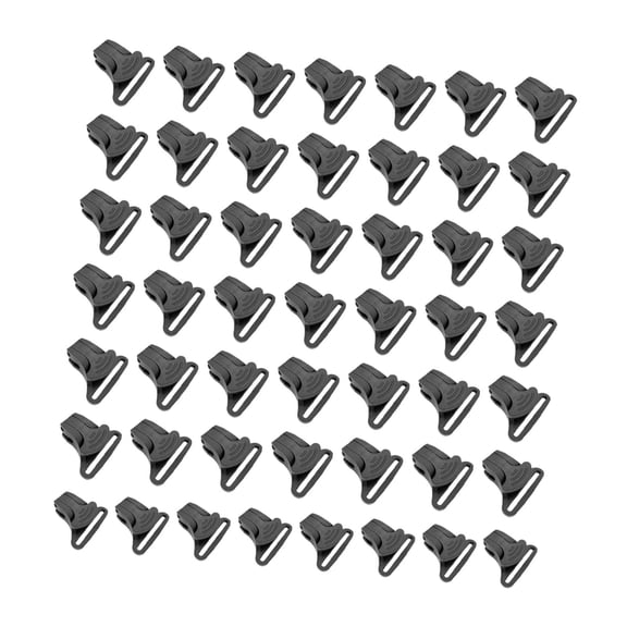 QccHieUs 50 Pieces Goggles Swivels Clips Black Bed Sheet Grippers Helmets Accessories