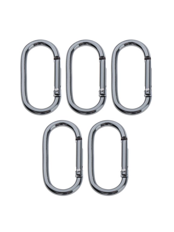 5PCS Aluminum Alloy Carabiner Buckle Set, Durable Key Ring Keychain Clip, Spring