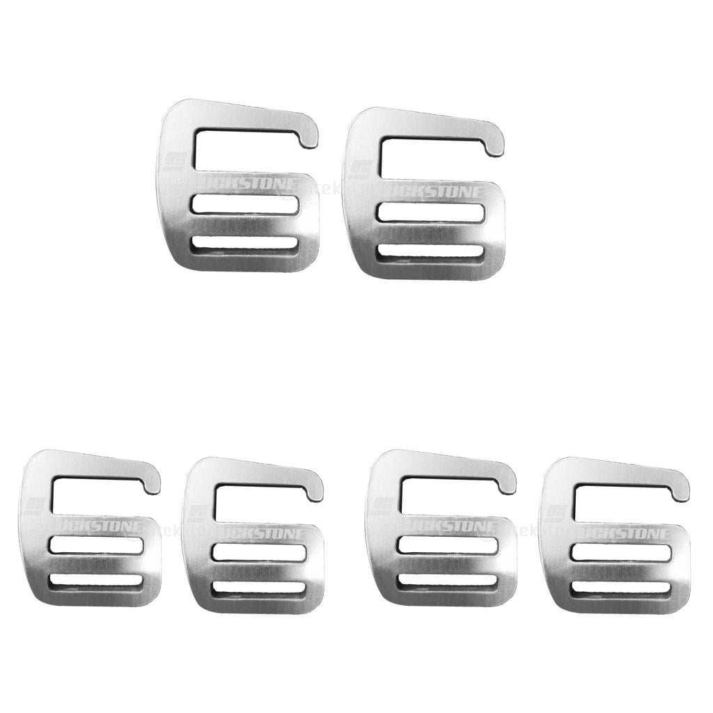 QccHieUs 6 Piece Metal G Hook Webbing Buckle Lightweight and Strong ...