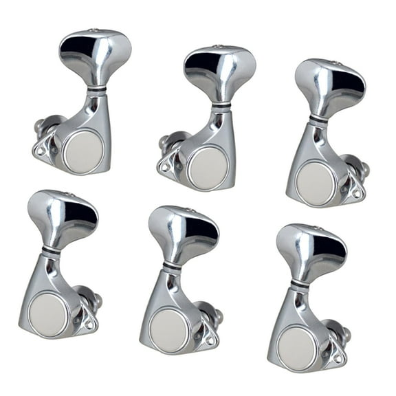 QccHieUs 6 Pieces Guitar String Tuning Pegs 2L and 4R 1:18 Retro Design Parts Lightweight