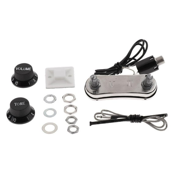 QccHieUs Acoustic Folk Guitar Passive Preamp with knobs Guitar Replacement Accessory
