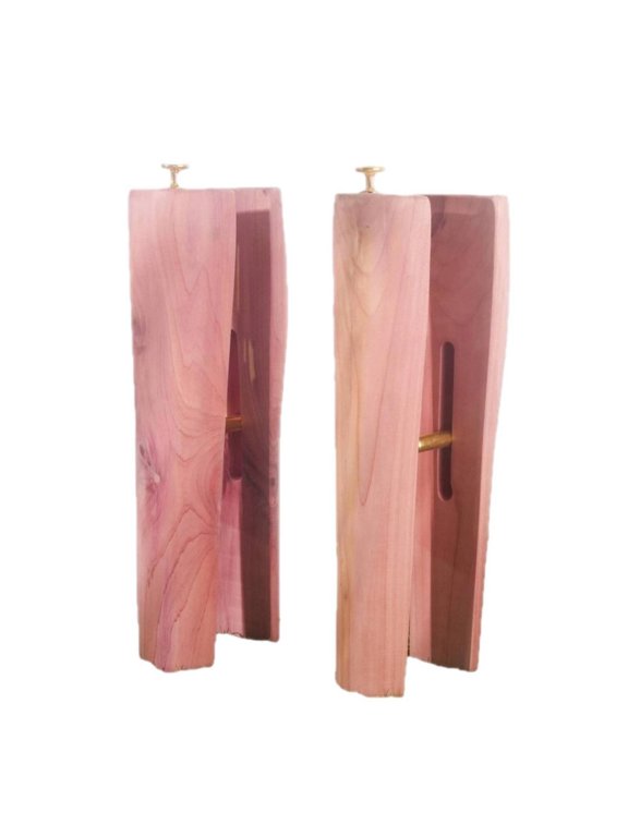 Adjustable Cedar Wood Boot Tree Gold Metal Core Boot Shaper Boot Saver Boot Calf