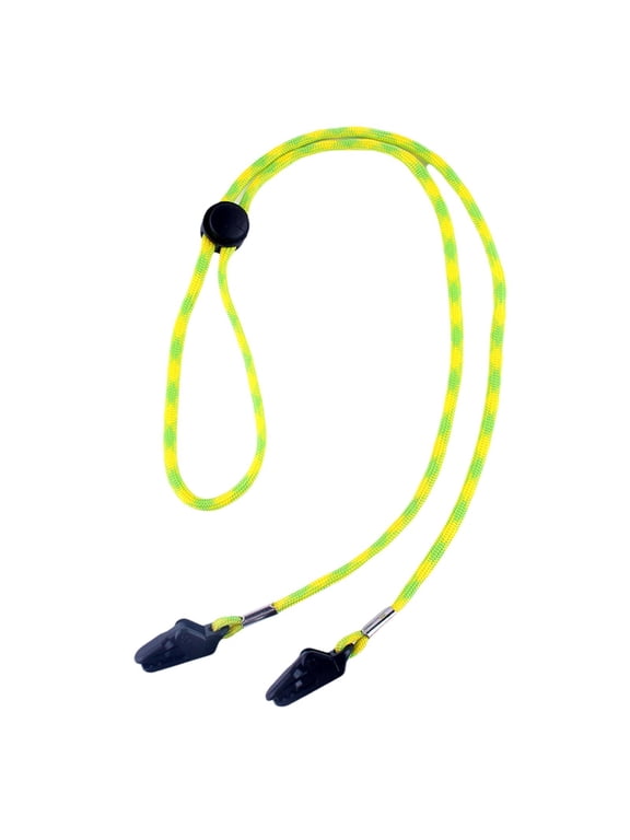 Adjustable Hat Strap Clip Hat Chin Cord for Wind Days Hat Keeper with Cord Locks Green Yellow