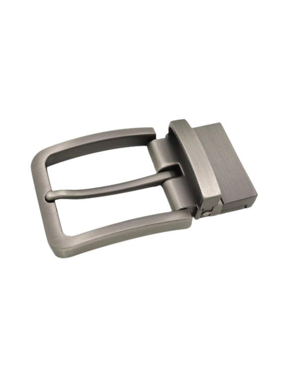 Alloy Belt Buckle Mens Business Classic for 33mm Belt Casual Single Prong Buckle Gray Brushed