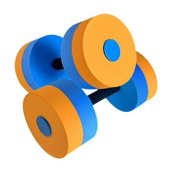 QccHieUs Aquatic Exercise Dumbbells Swimming Barbells Adults Strengthening Upper Body EVA Orange Blue